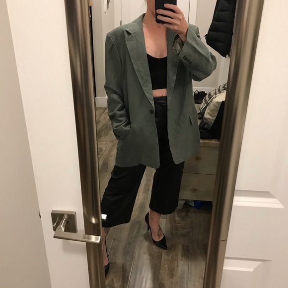 Wilfred “generation” linen blazer in green - med - Picture 7 of 16